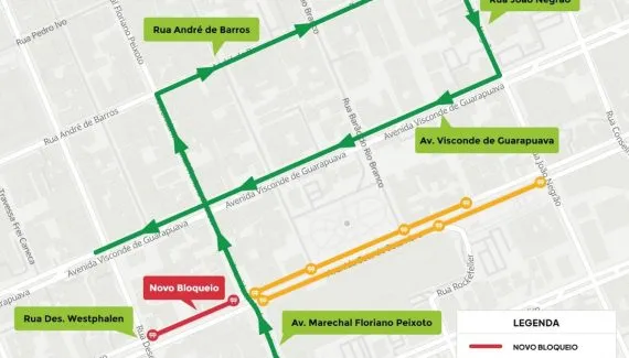 Novo bloqueio em avenida importante de Curitiba; veja o que fazer