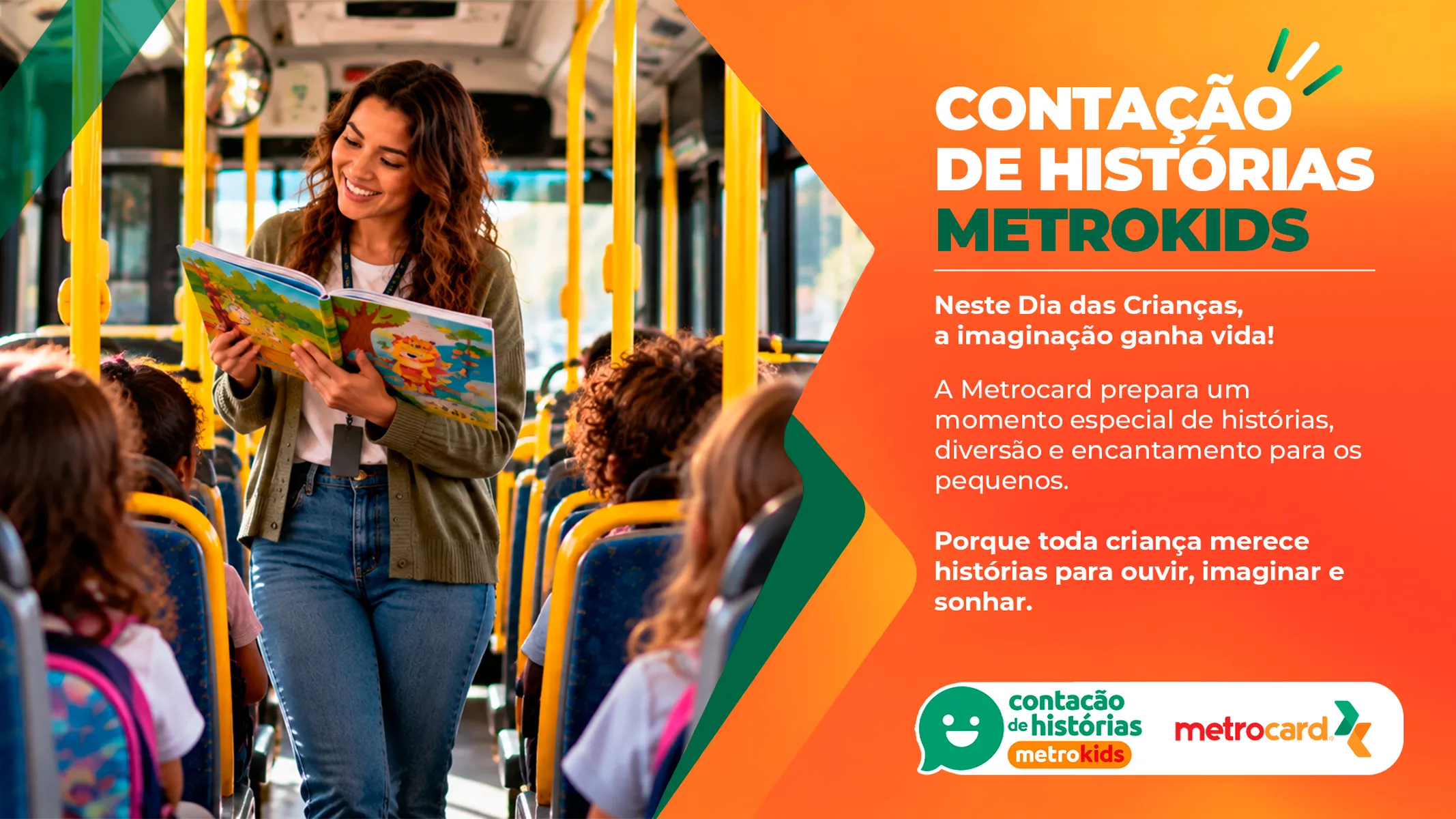 Metrocard promove tarde de histórias para celebrar o Dia das Crianças em Colombo