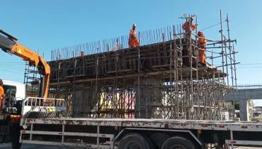 Obra do viaduto da PR 412. Foto: DER/PR