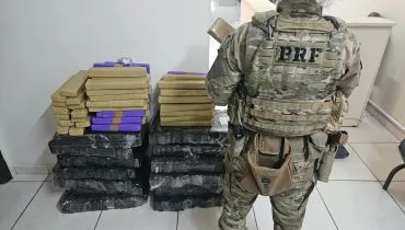 Polícia Rodoviária Federal (PRF) apreendeu 209,8 quilos de maconha na BR-376, em Ponta Grossa (PR). Foto: Polícia Rodoviária Federal