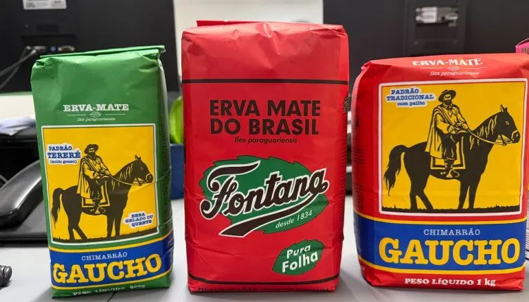 Chás Real / Marcas e embalagens de erva-mate da Chás Real