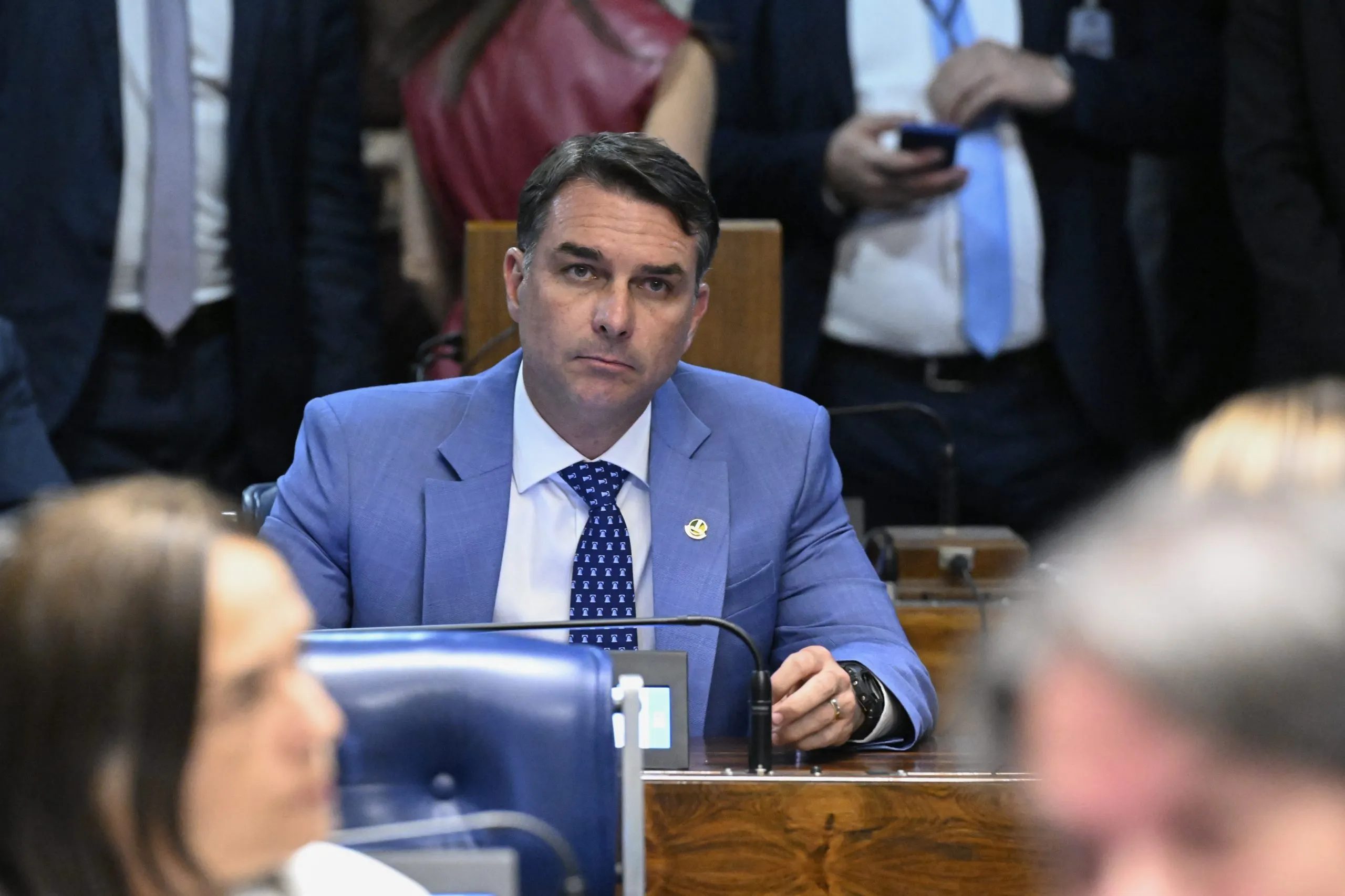 Flávio Bolsonaro: "É impossível reconhecer o resultado das eleições no contexto como essas coisas aconteceram". Foto: Carlos Moura/Agência Senado