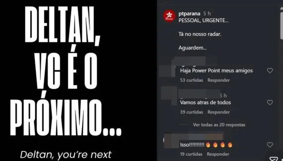 PT do Paraná publica ameaça a Deltan Dallagnol: “Você é o próximo”