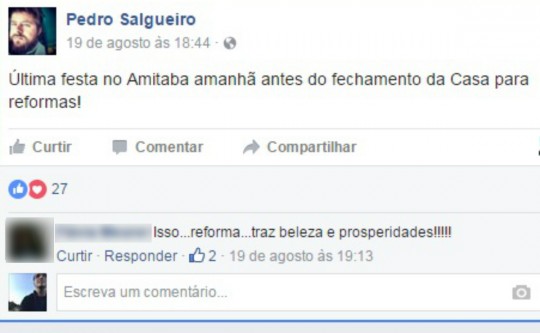 A reforma terá que ficar para depois. Foto: Reprodução/Facebook.