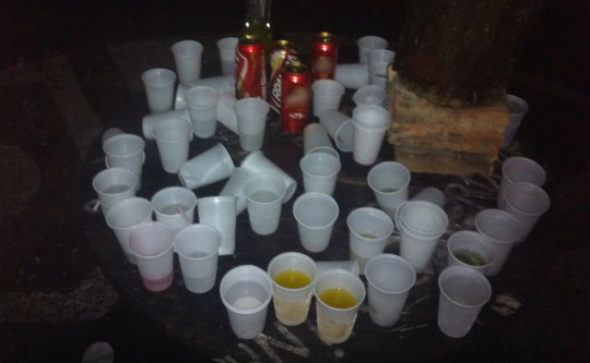 Bebidas alcoólicas eram vendidas livremente. Foto: Colaboração.