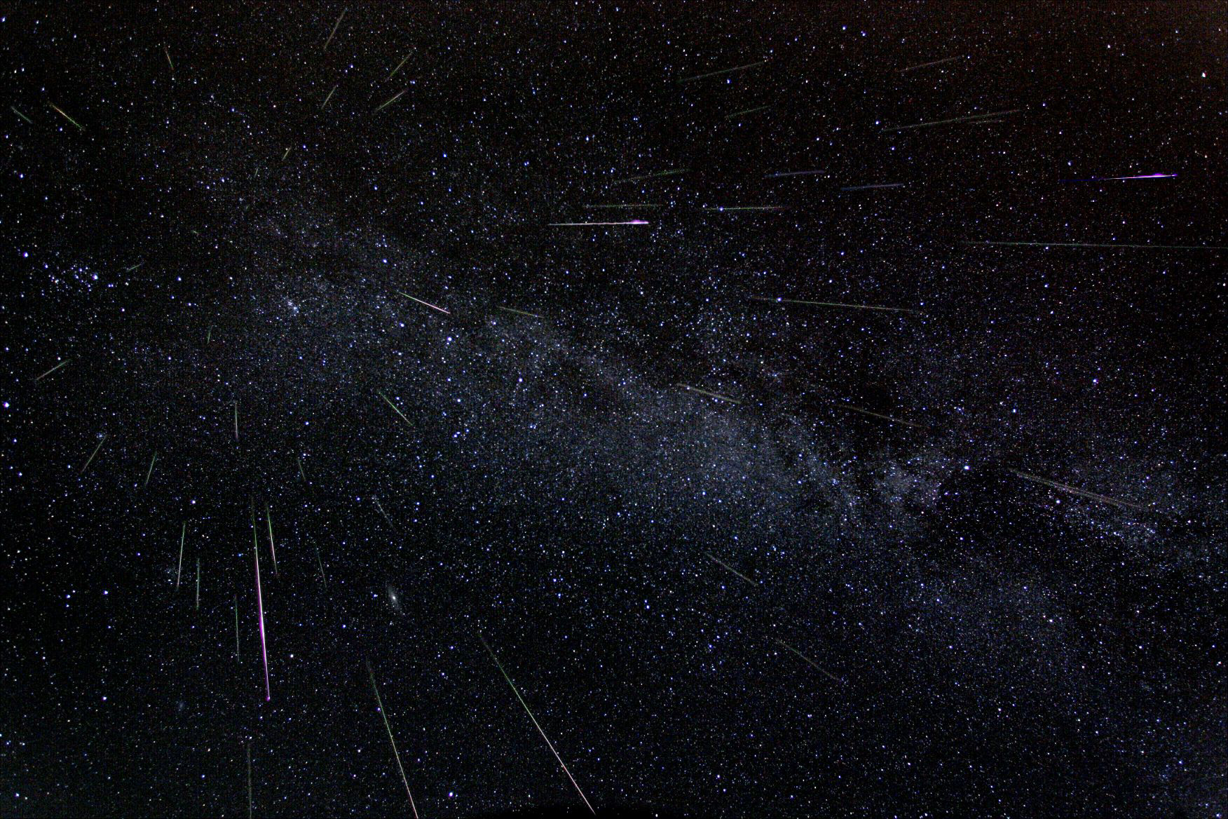 Chuva de meteoros Perseidas. Foto: Nasa