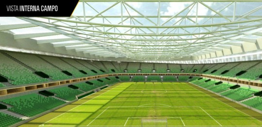 Visão interna do novo Couto Pereira. Foto: Antonio More