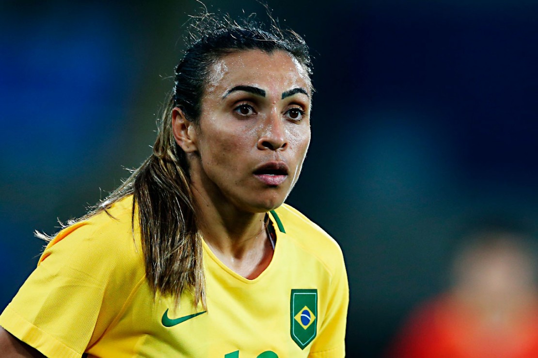 Marta no joga com a camisa 10 pela Seleção Brasileira de futebol. Foto: Albari Rosa
