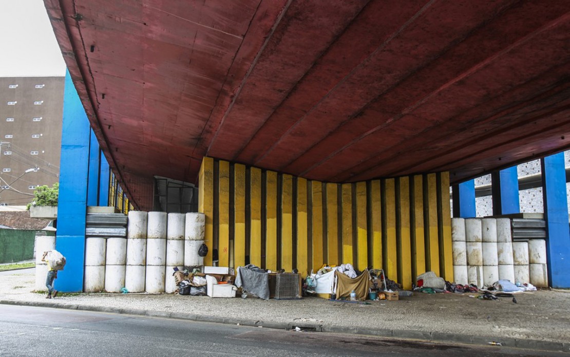 Viaduto do Capanema vai abrigar estacionamento.