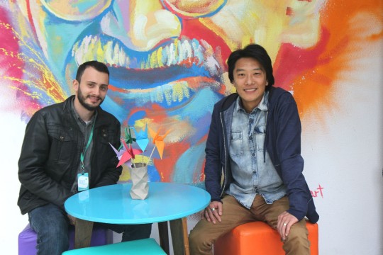Igor Alexsander Belles e Sérgio Moriya, do Four: pesquisa apontou cerca de 70 escritórios compartilhados na cidade (Foto: Raquel Tannuri Santana).