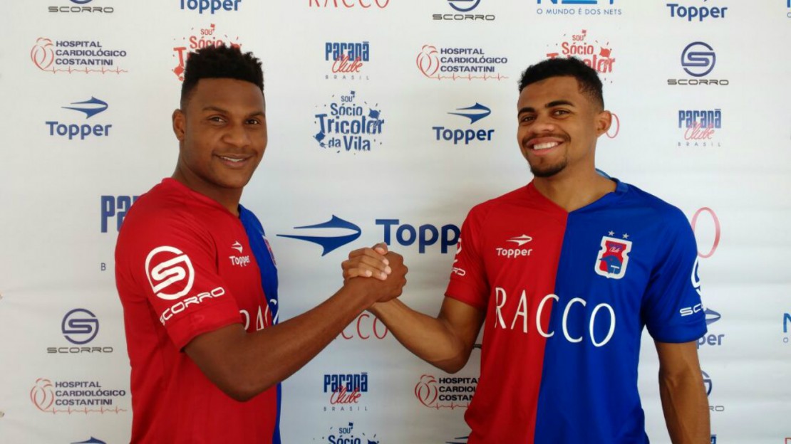 Wellington e Lucas Taylor chegam para disputar posição na defesa e no meio-campo do Tricolor. Foto: Divulgação/Paraná Clube