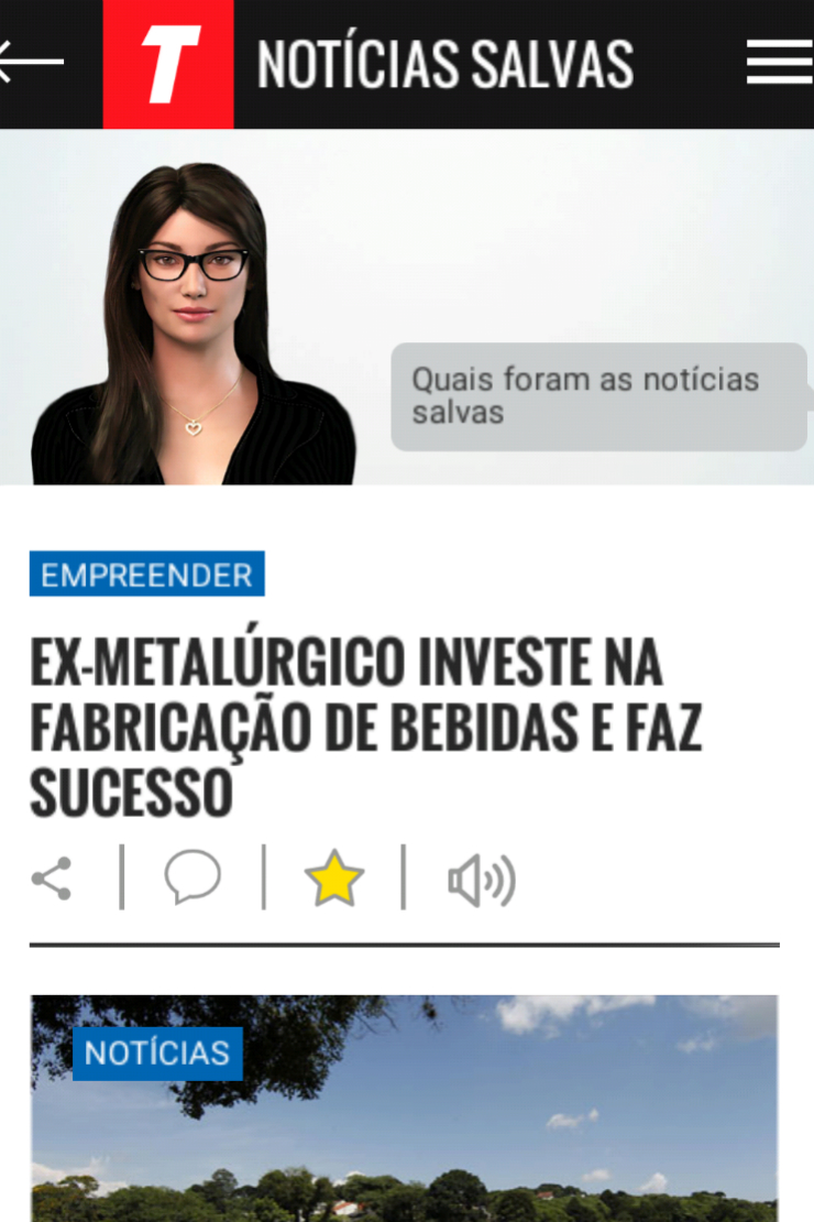 Aplicativo baseado em inteligência artificial desenvolvido para os leitores. Foto: Reprodução