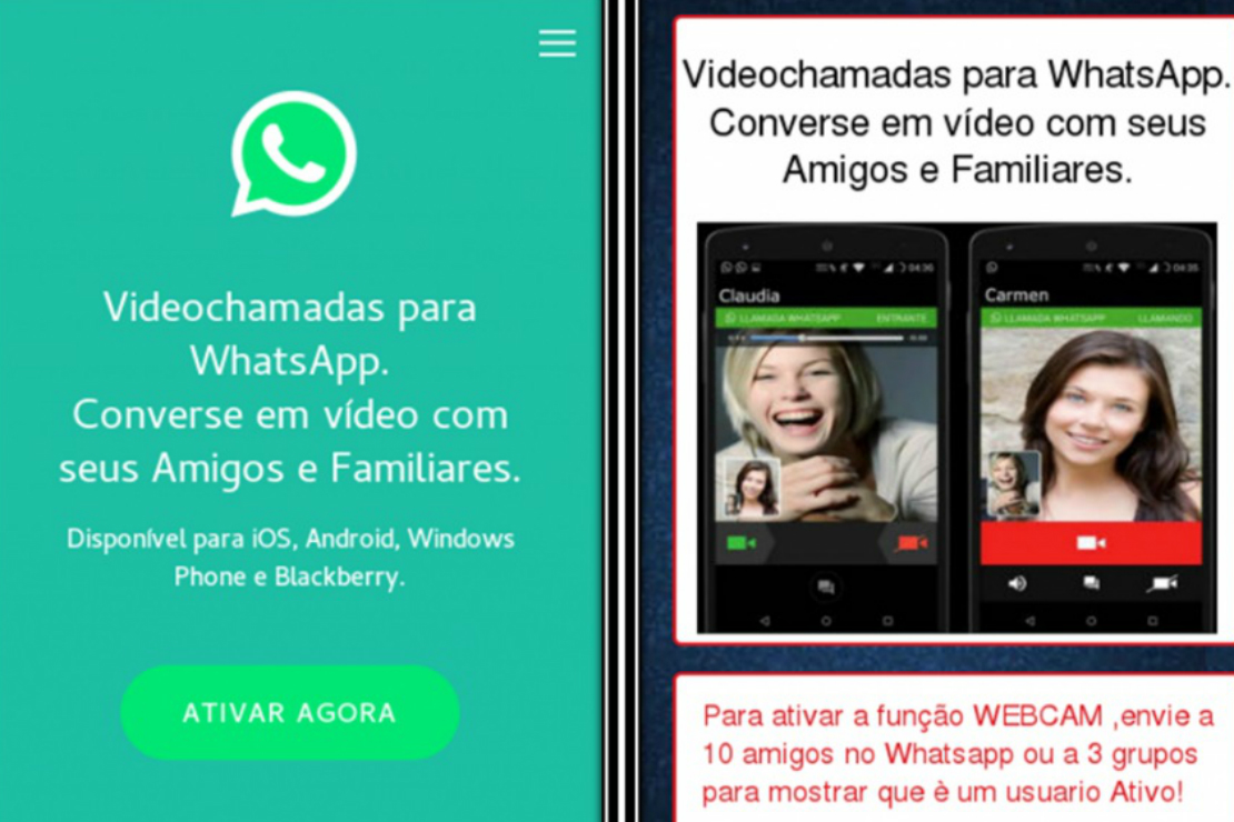 Exemplos de algumas campanhas fraudulentas. Foto: Reprodução