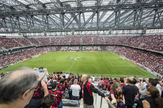 Público no duelo contra o Flamengo foi o maior da nova Arena. Foto: Marcelo Andrade