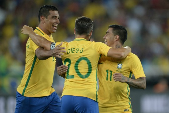 Dudu marcou o gol da vitória do Brasil. Foto: Pedro Martins/MoWa Press