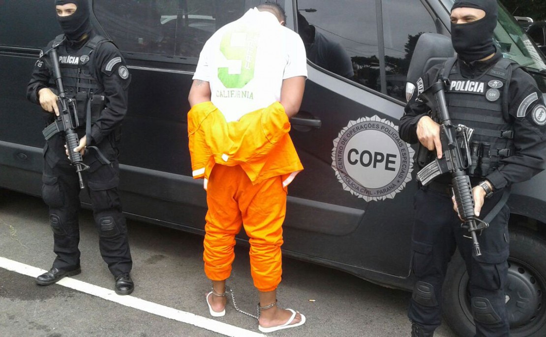 Wanderlei Benites preso suspeito de liderar o PCC. Foto: Gerson Klaina.