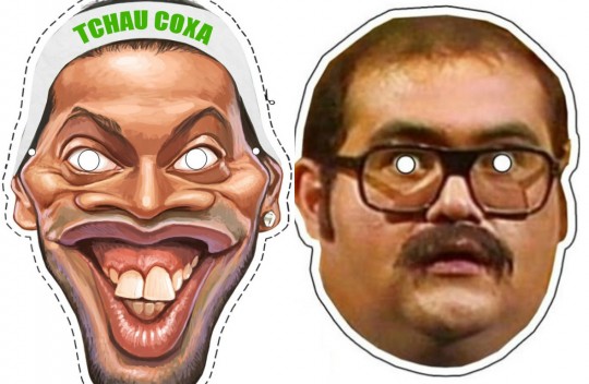 Ronaldinho e Senhor Barriga viraram personagens do Atletiba de domingo (19). Foto: Reprodução