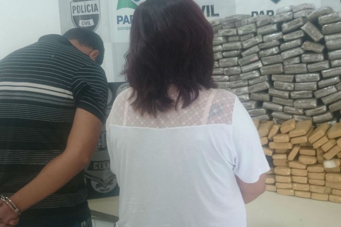 Casal foi preso com maconha avaliada em R$ 226 mil.