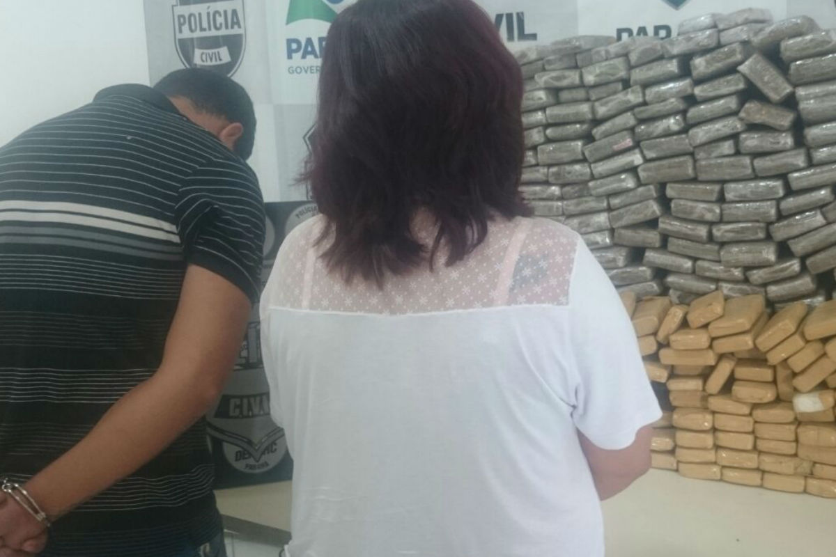Casal foi preso com maconha avaliada em R$ 226 mil.
