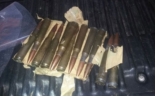 Munições apreendidas eram de grosso calibre. Foto: Divulgação/PRF.