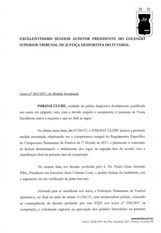 oficio-do-parana-clube