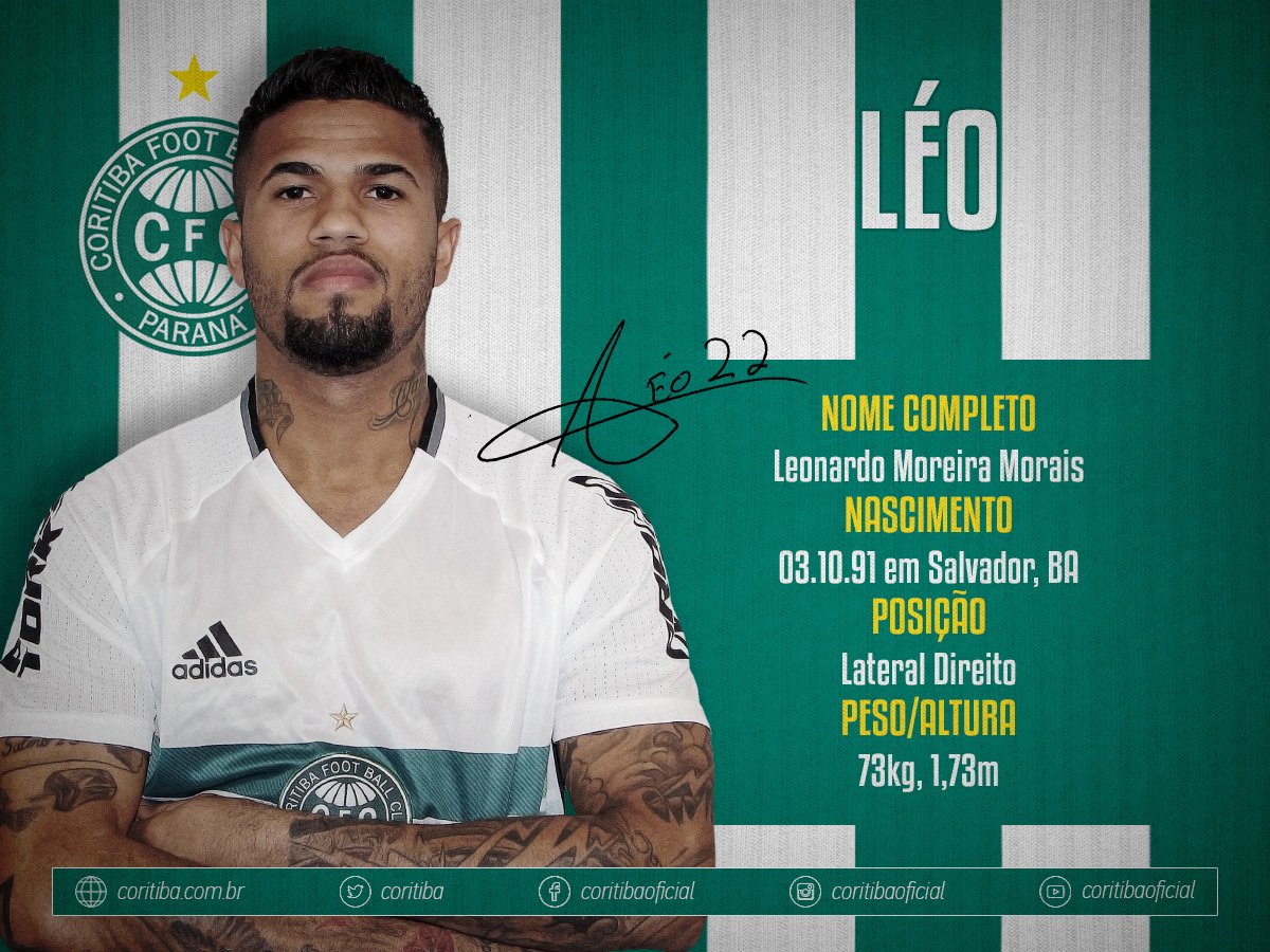 A ficha técnica de Léo. Foto: Divulgação/Coritiba