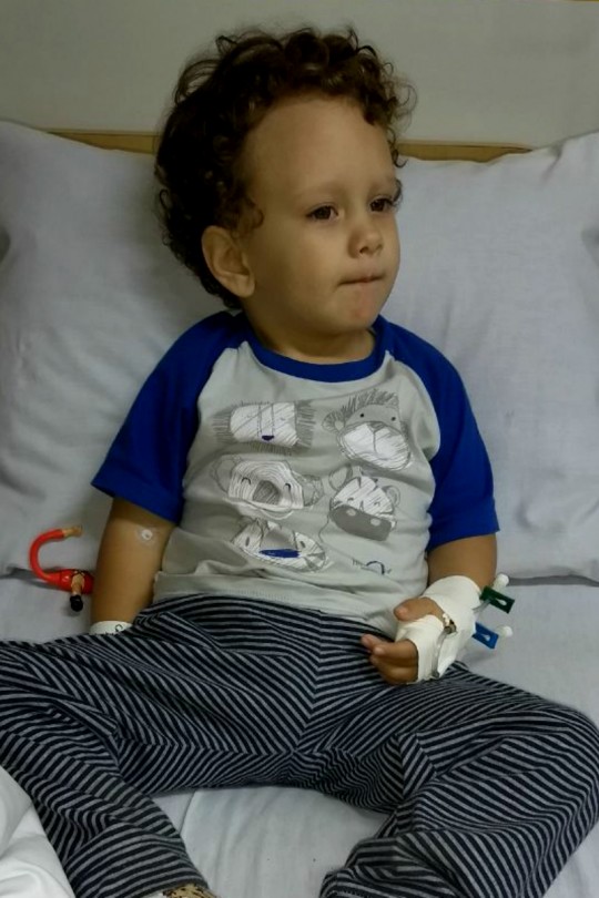 Otávio deve ficar internado, mas está bem. Foto: Arquivo Pessoal.