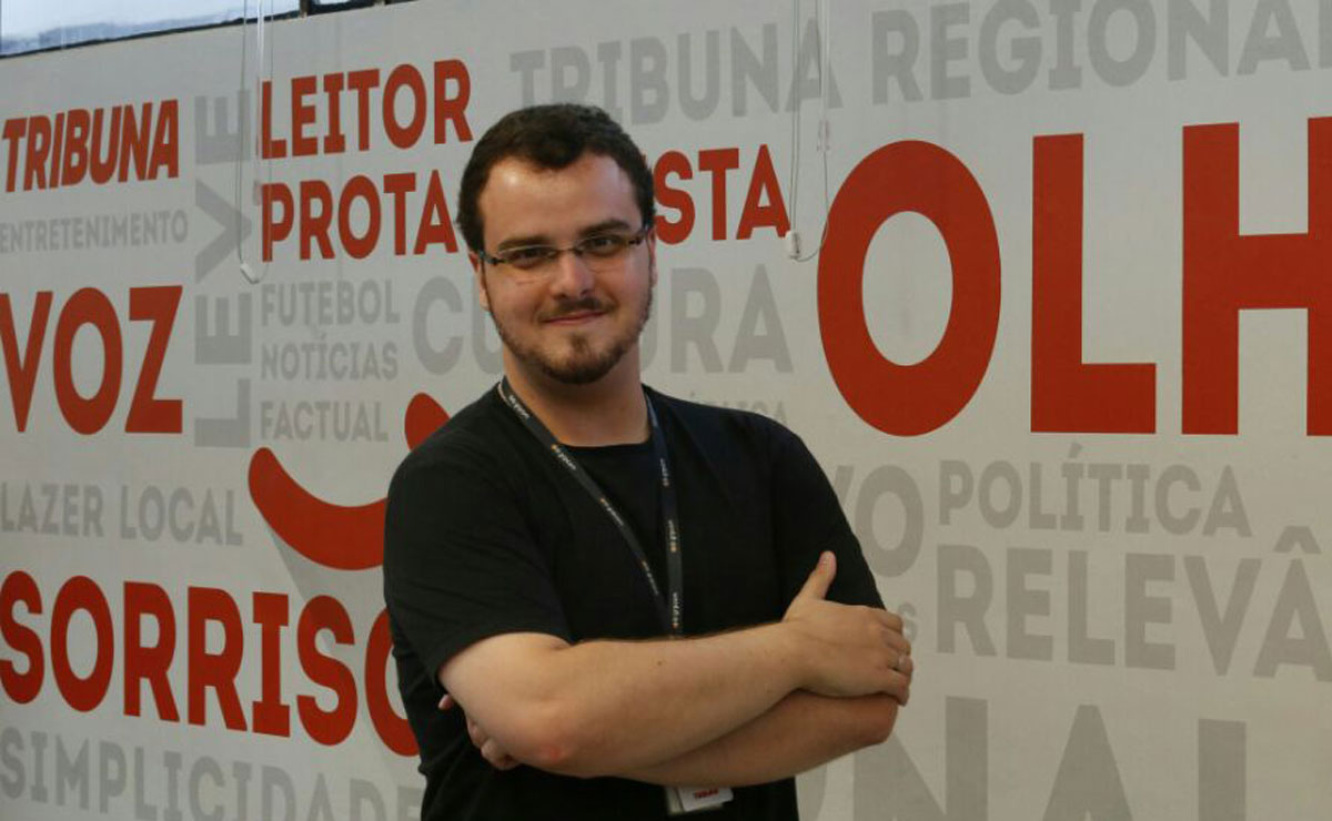 "O curso vai me acrescentar muito, tanto pra vida profissional quanto pessoal‘, analisa o repórter. Foto: Átila Alberti.