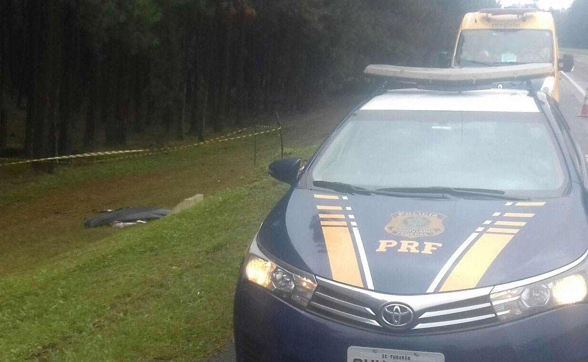 Corpo foi encontrado parcialmente carbonizado. Foto: Divulgação/Polícia Rodoviária Federal.