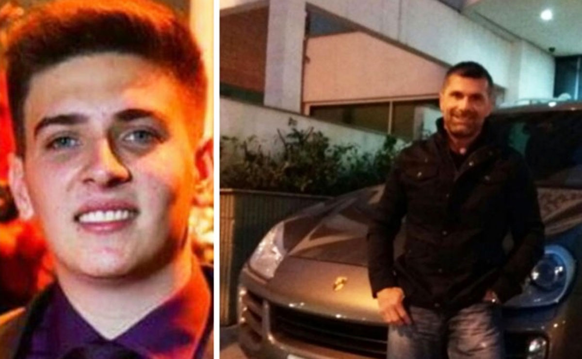 Surpreso, Carlos (direita) minimizou a batida, dizendo apenas que foi um arranhão superficial. Para ele, o valor do reparo não faria diferença em sua vida, porém a atitude do Matheus sim. Foto: Reprodução.