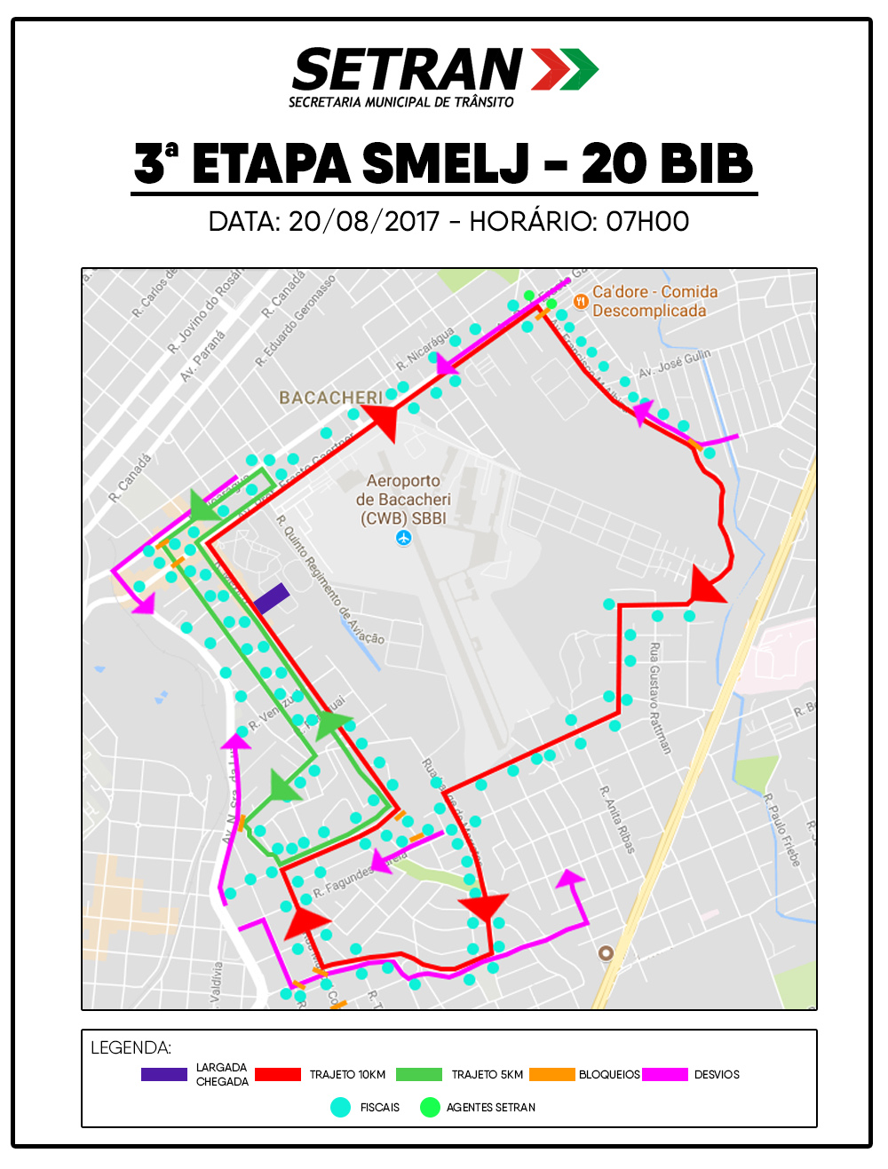 Circuito de Corridas de Rua altera trânsito no Bacacheri e Jardim Social. Foto:Divulgação