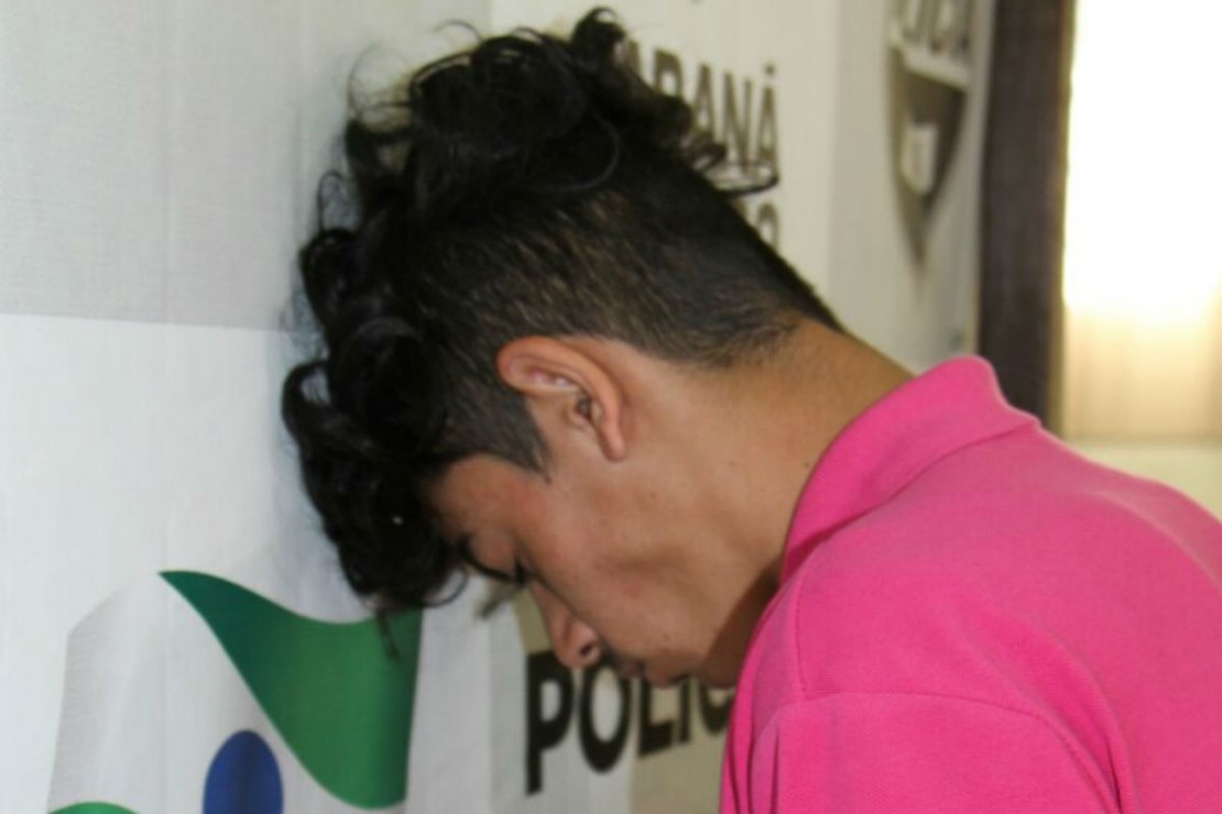 Allan Barbosa da Silva, 18, foi preso na manhã desta sexta-feira (11) em Colombo. Foto: Gerson Klaina