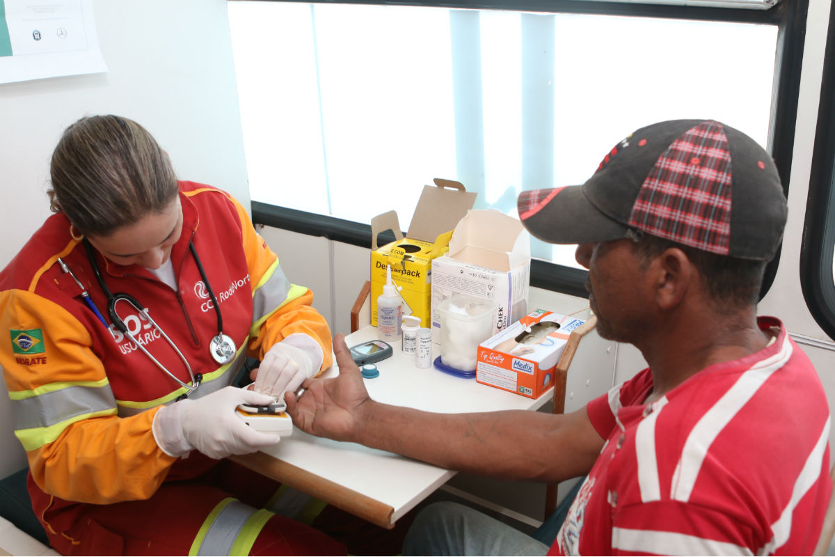 Programa Estrada para a Saúde já atendeu 30 mil caminhoneiros com consultas médicas e oftalmológicas grátis. Foto: Israel Kaé/CCR RodoNorte