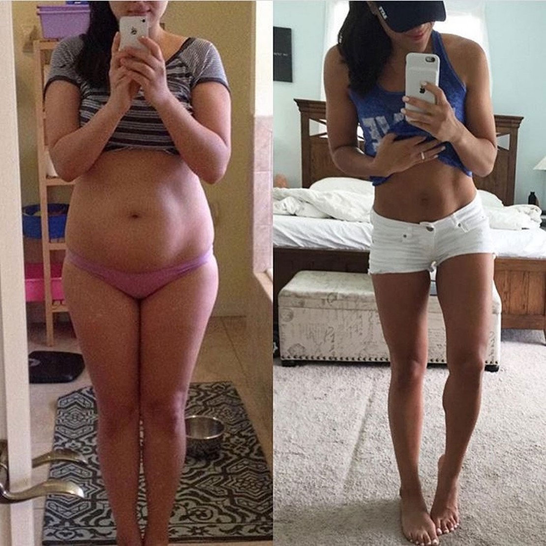 Esta mulher perdeu 11 quilos apenas malhando em casa