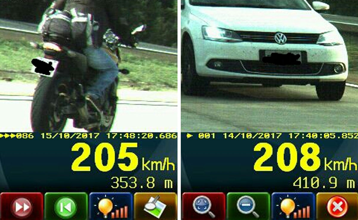 Ambos os proprietários receberão uma multa de R$ 880 e terão ainda a carteira de habilitação suspensa por um período de dois a oito meses. Foto: Divulgação/PRF.