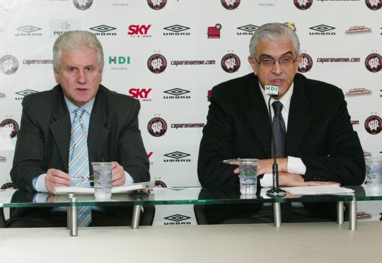 Marcos Malucelli e Petraglia juntos, só em foto de arquivo. Foto: Arquivo