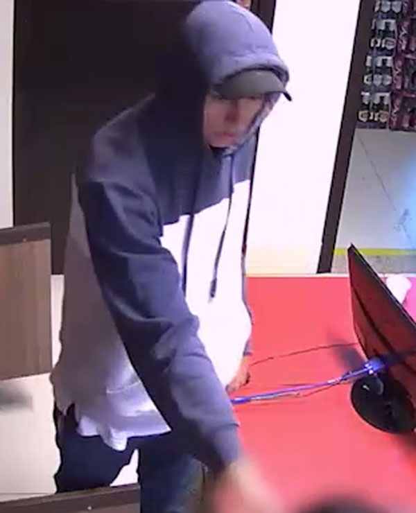 Toda a ação foi flagrada pelas câmeras de segurança e durou aproximadamente sete minutos. Foto: Reprodução.