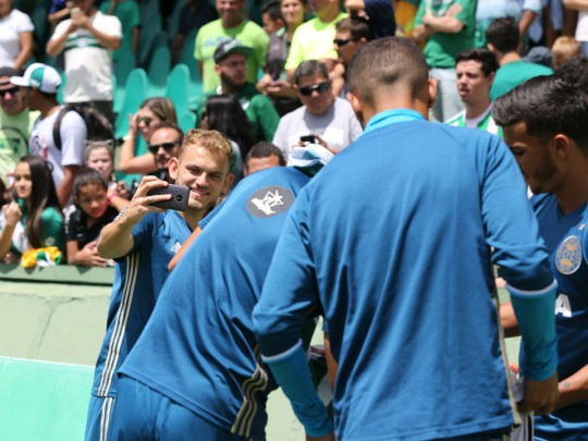 Rusch virou "celebridade" no Couto Pereira. Foto: Divulgação/Coritiba