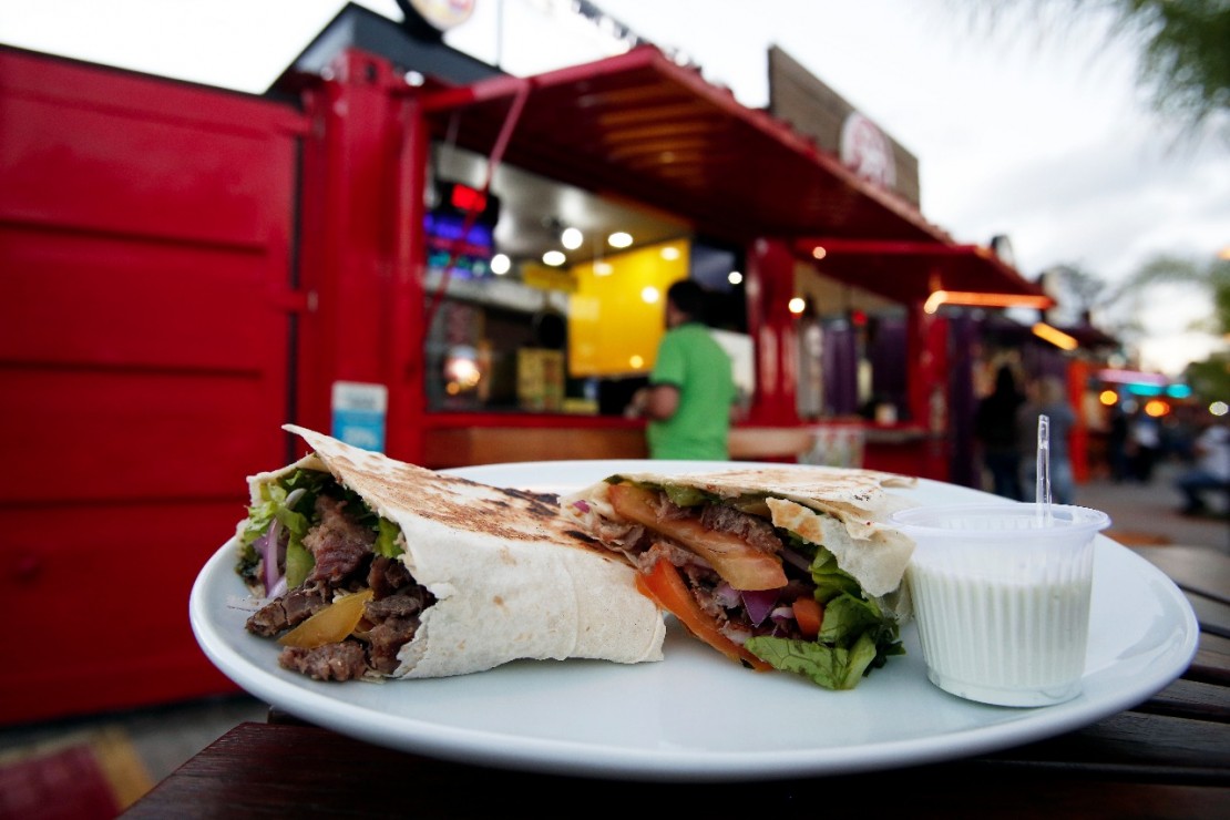 Kebab é uma opção diferente e saudável, por R$ 17. Foto: Fabio Alexandre.