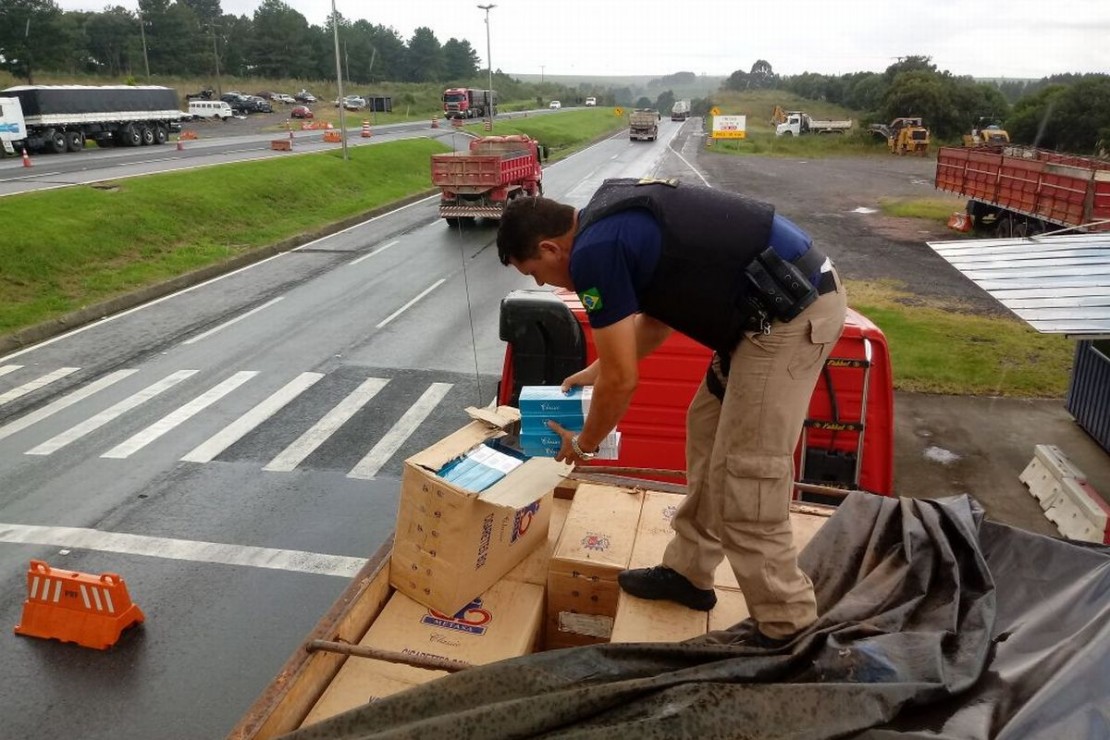 Carga foi avaliada em quase R$ 1,5 milhão. Foto: Divulgação/PRF