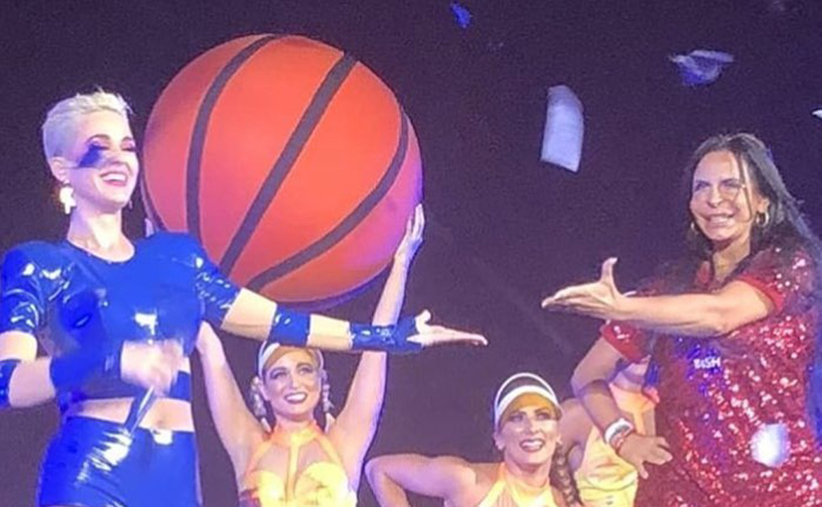 Apesar de curta, participação de Gretchen no show de Katy levou os fãs à loucura. Foto: Reprodução/Instagram