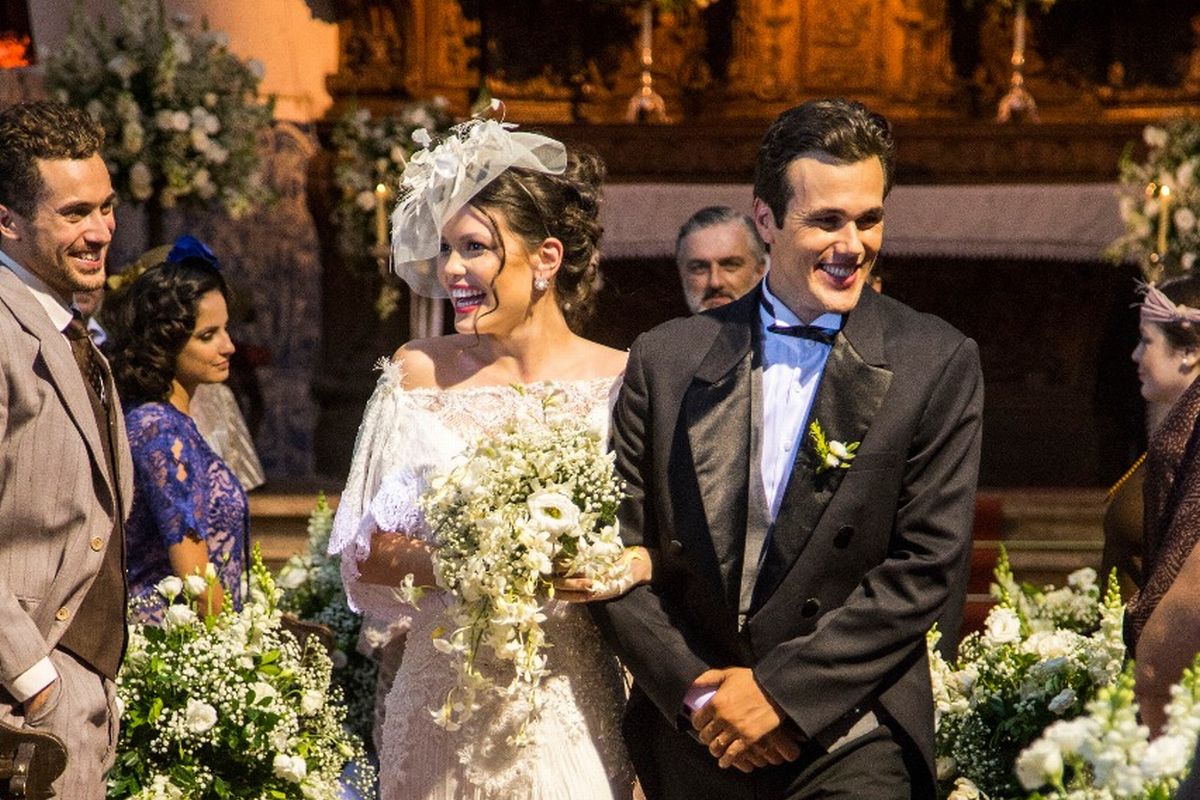 Casal formado por Vitória Strada e Bruno Ferrari protagonizou a novela. Foto: Divulgação/Tv Globo