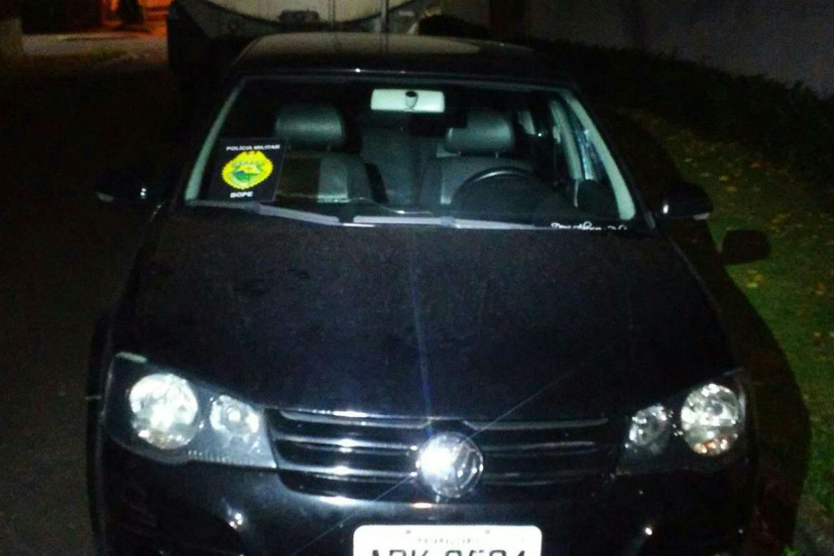 Veículo usado durante o roubo. Foto: Divulgação/Bope
