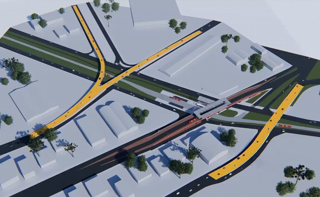 Boqueirão vai ganhar 'trinário' com a construção de mais dois viadutos na Linha Verde. Foto: Reprodução/SMCS