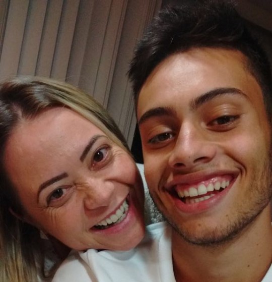 Dona Leia e Leandro Vilela. Foto: Arquivo pessoal