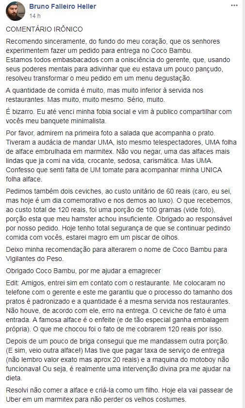 Foto: Reprodução/Facebook