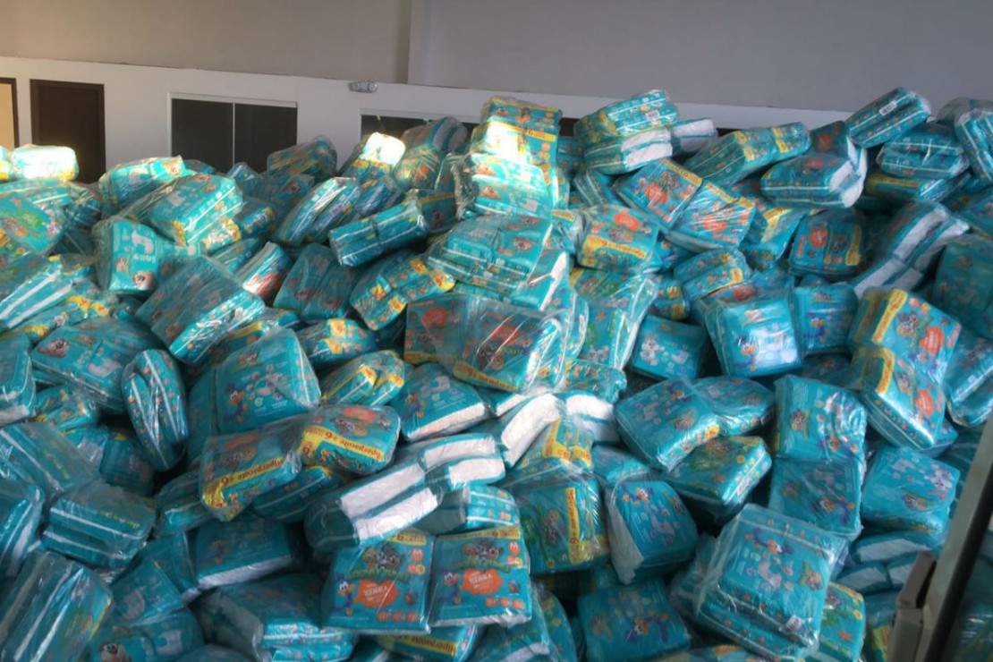 As fraldas foram roubadas em Campo Largo, na RMC. Foto: Pedro e Eliseu / DFRC