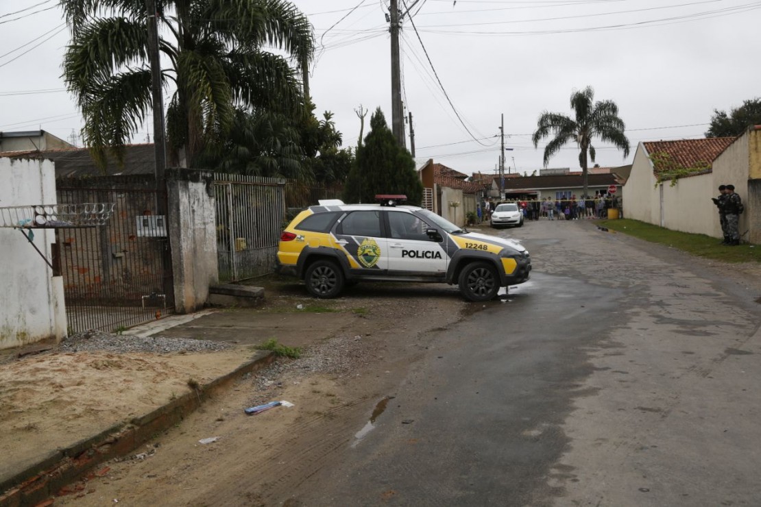 Local do confronto, em Pinhais. Foto: Átila Alberti