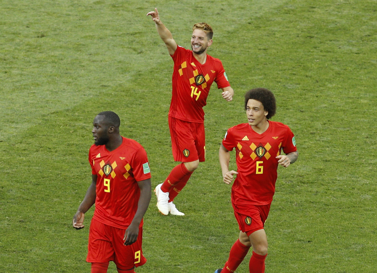 Mertens (14) e Lukaku (9) marcaram os gols da Bélgica contra o Panamá. Foto: Vitor R. Caivano/Estadão Conteúdo
