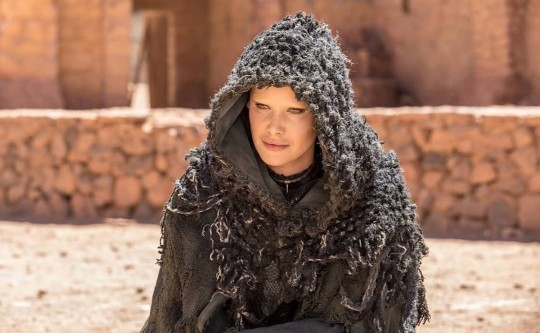 Atriz Mayana Moura já caracterizada como Satanás para as gravações da novela. Foto: Reprodução/Instagram